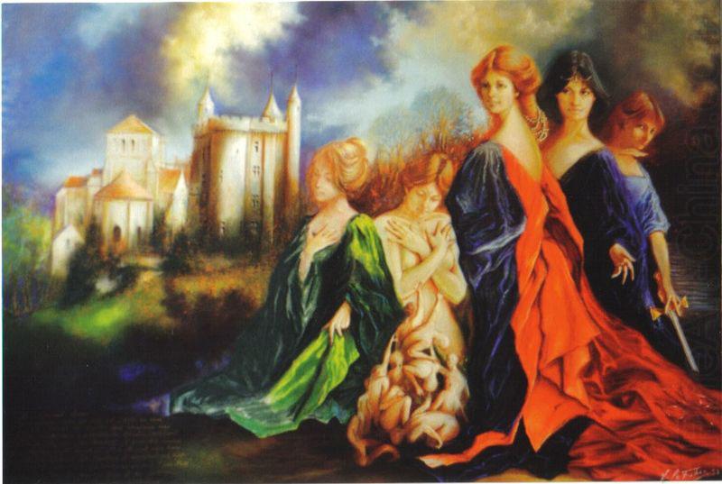 unknow artist Les dames de Morthemer china oil painting image